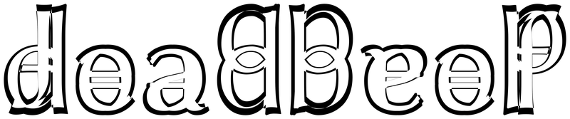 Ambigram for deadbeef in Linbiolinum r g
